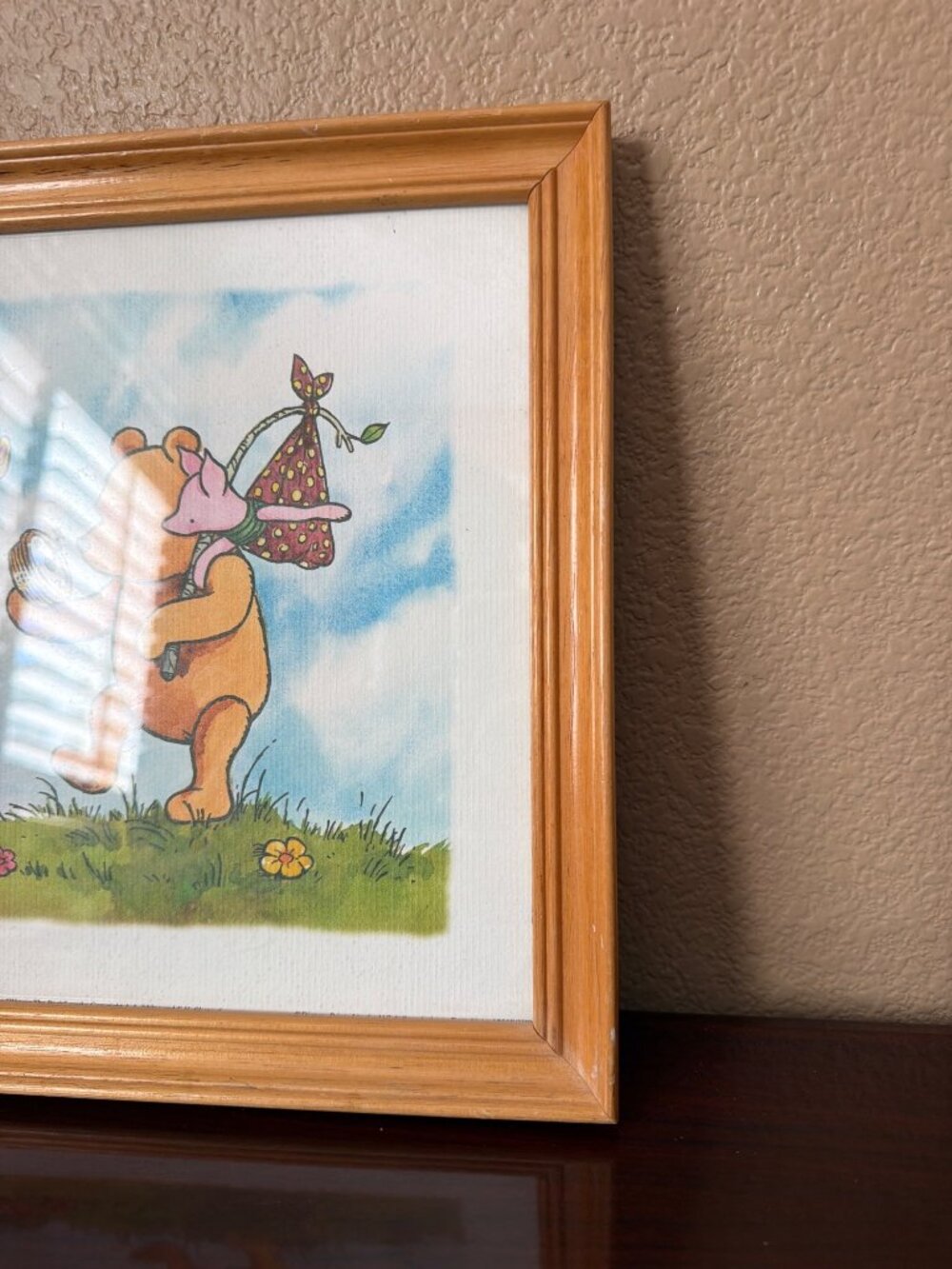 Vintage Disney Classic Pooh Framed Wall Art Winnie the Pooh Piglet Nursery Decor - Picture 3 of 10